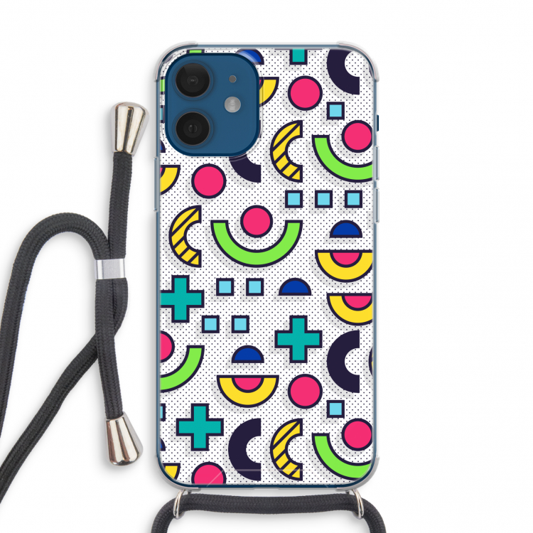 8-bit N°6: iPhone 12 mini Transparant Hoesje met koord