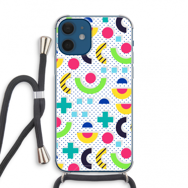 8-bit N°1: iPhone 12 mini Transparant Hoesje met koord
