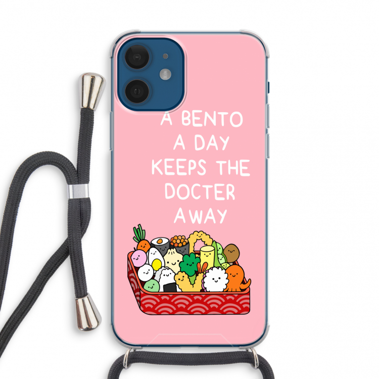 Bento a day: iPhone 12 mini Transparant Hoesje met koord