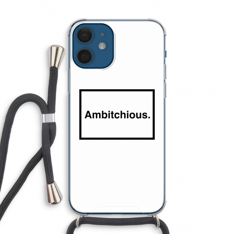 Ambitchious: iPhone 12 mini Transparant Hoesje met koord