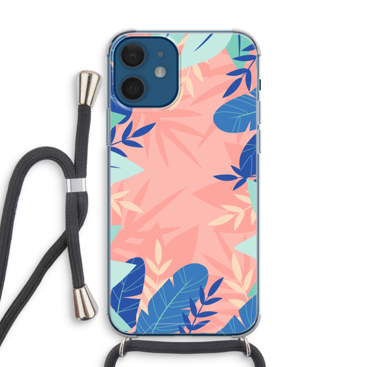 Tropisch: iPhone 12 mini Transparant Hoesje met koord