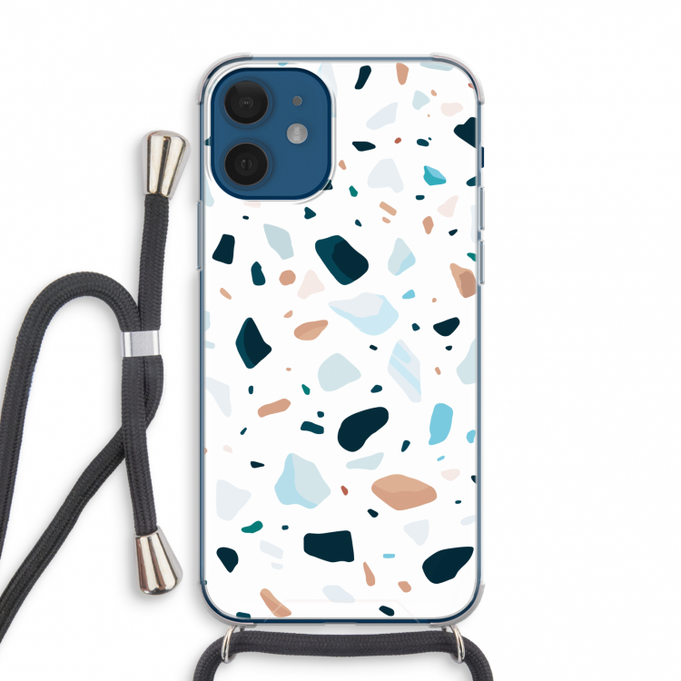 Terrazzo N°13: iPhone 12 mini Transparant Hoesje met koord