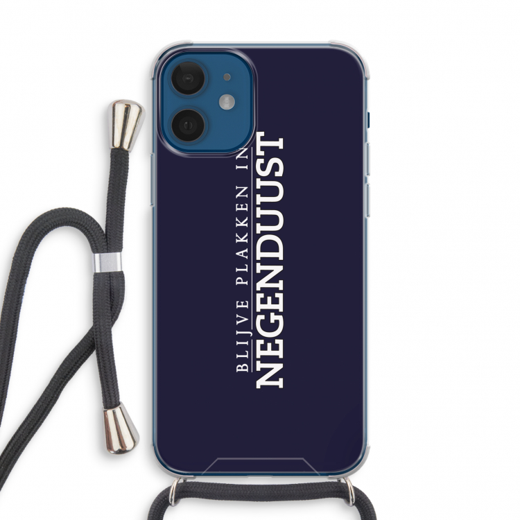 Blijve plakken in Negenduust: iPhone 12 mini Transparant Hoesje met koord