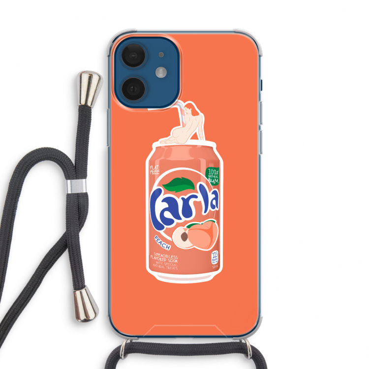 S(peach)less: iPhone 12 mini Transparant Hoesje met koord