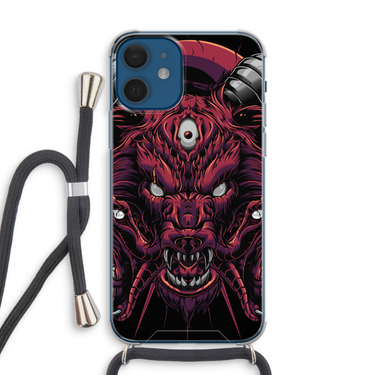 Hell Hound and Serpents: iPhone 12 mini Transparant Hoesje met koord