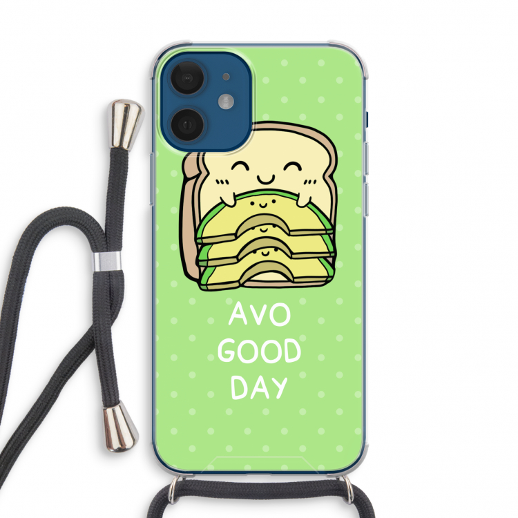 Avo Good Day: iPhone 12 mini Transparant Hoesje met koord