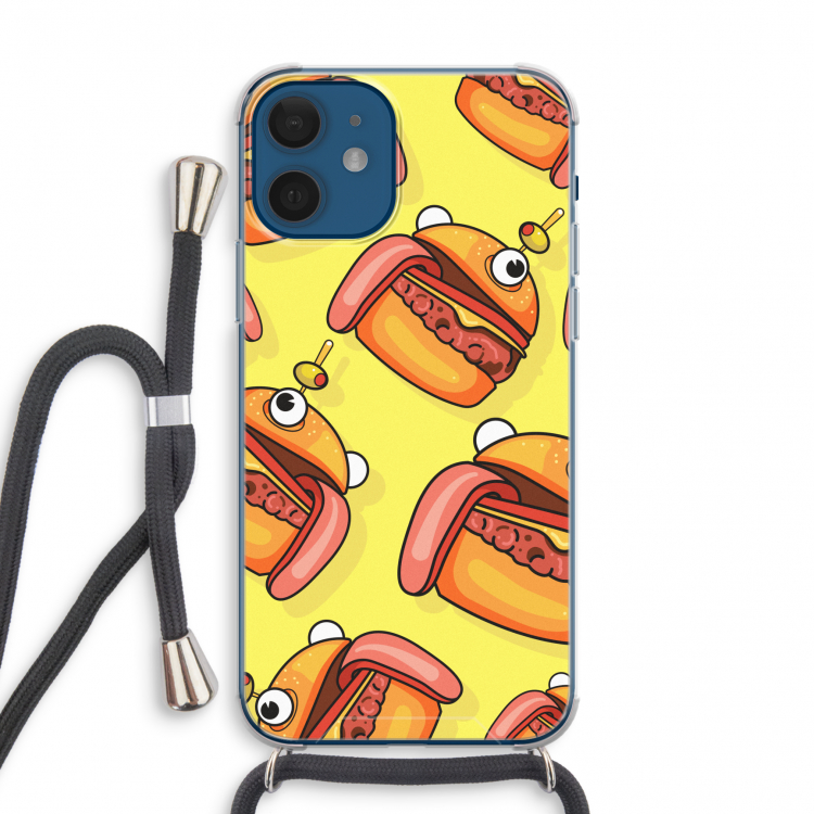 Hamburger: iPhone 12 mini Transparant Hoesje met koord