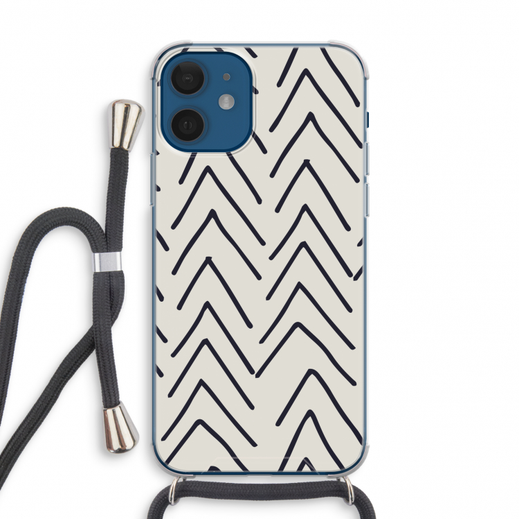 Marrakech Arrows: iPhone 12 mini Transparant Hoesje met koord