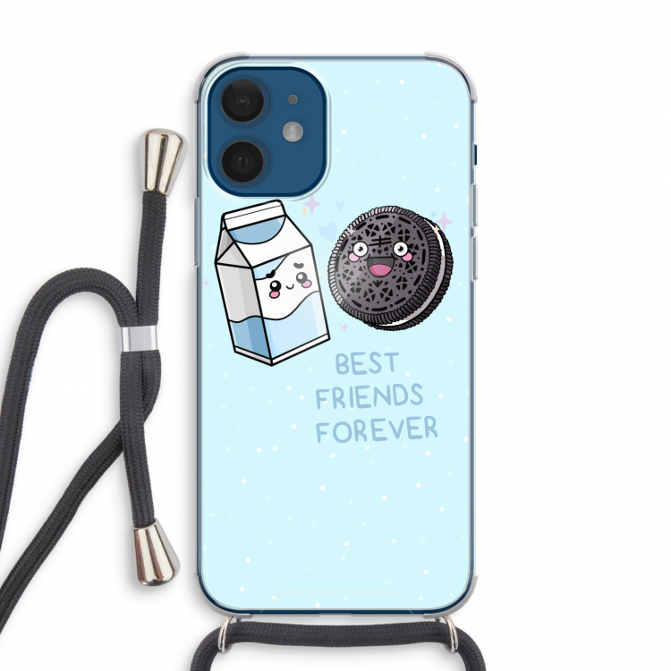 Best Friend Forever: iPhone 12 mini Transparant Hoesje met koord