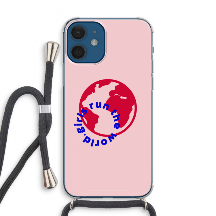 Run The World: iPhone 12 mini Transparant Hoesje met koord
