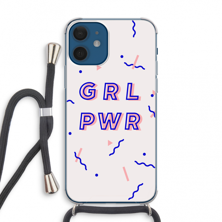 GRL PWR: iPhone 12 mini Transparant Hoesje met koord
