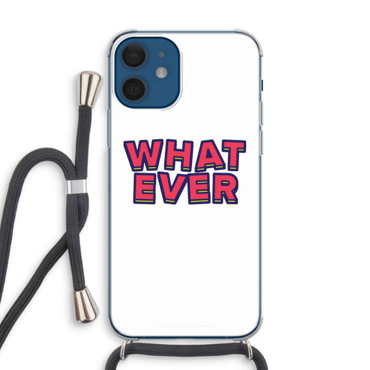 Whatever: iPhone 12 mini Transparant Hoesje met koord