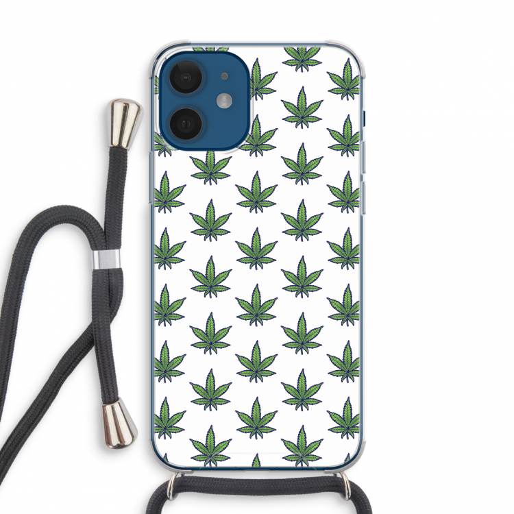 Weed: iPhone 12 mini Transparant Hoesje met koord