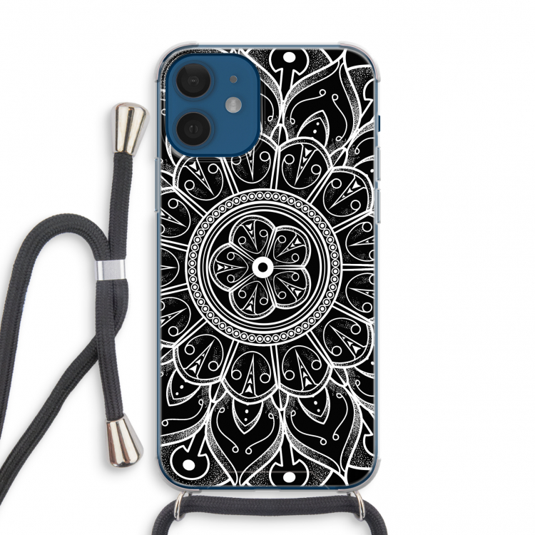 Roses Are Red: iPhone 12 mini Transparant Hoesje met koord