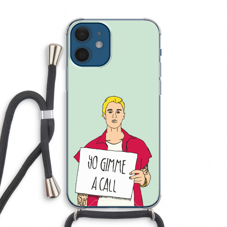 Gimme a call: iPhone 12 mini Transparant Hoesje met koord