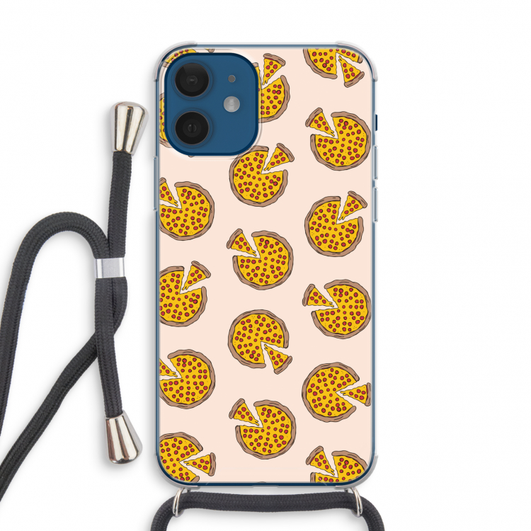 You Had Me At Pizza: iPhone 12 mini Transparant Hoesje met koord