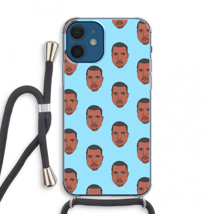 Kanye Call Me?: iPhone 12 mini Transparant Hoesje met koord