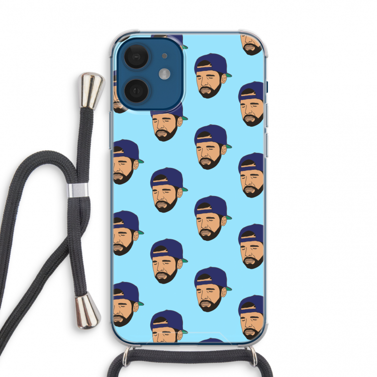 Drake Away: iPhone 12 mini Transparant Hoesje met koord
