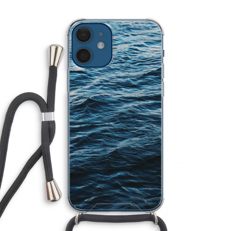 Oceaan: iPhone 12 mini Transparant Hoesje met koord