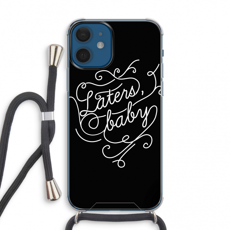 Laters, baby: iPhone 12 mini Transparant Hoesje met koord