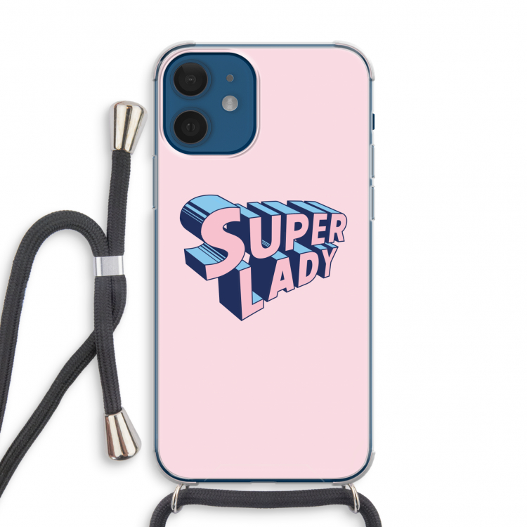 Superlady: iPhone 12 mini Transparant Hoesje met koord