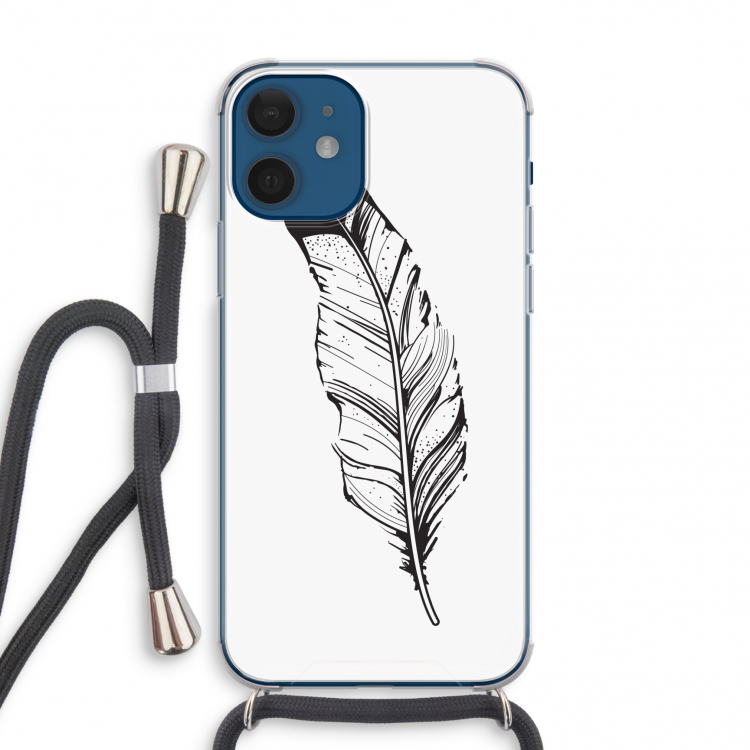 Pluim: iPhone 12 mini Transparant Hoesje met koord