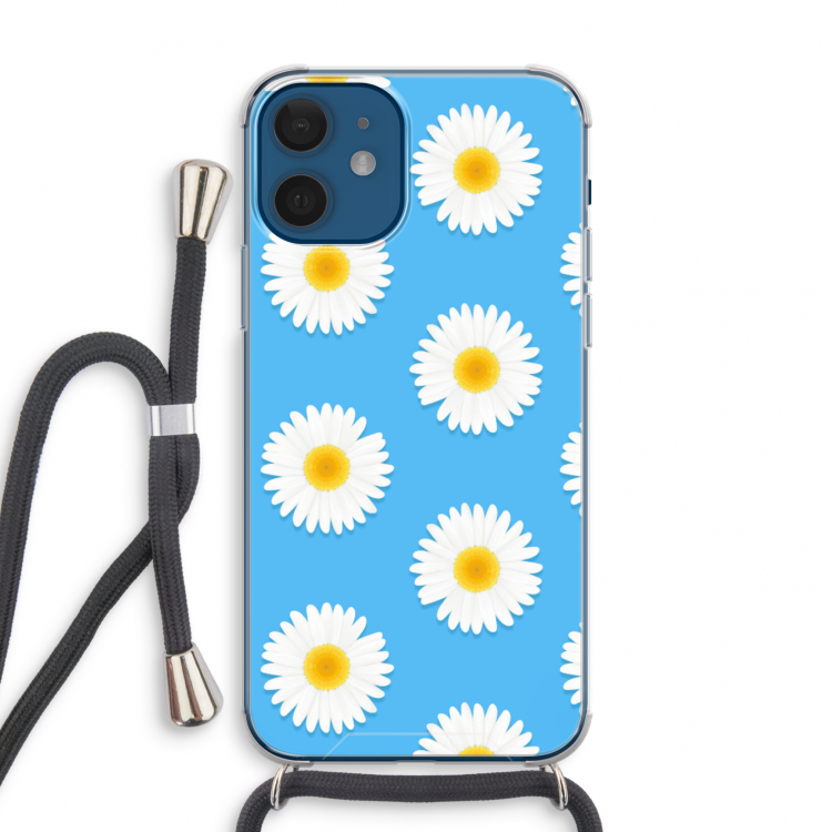 Margrietjes: iPhone 12 mini Transparant Hoesje met koord