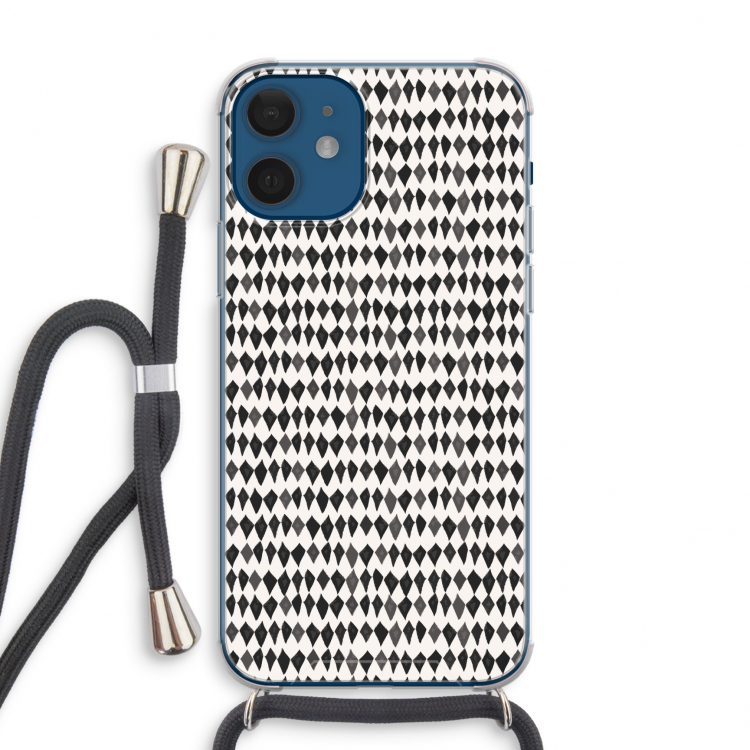 Crazy shapes: iPhone 12 mini Transparant Hoesje met koord