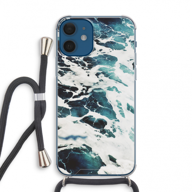 Golven: iPhone 12 mini Transparant Hoesje met koord