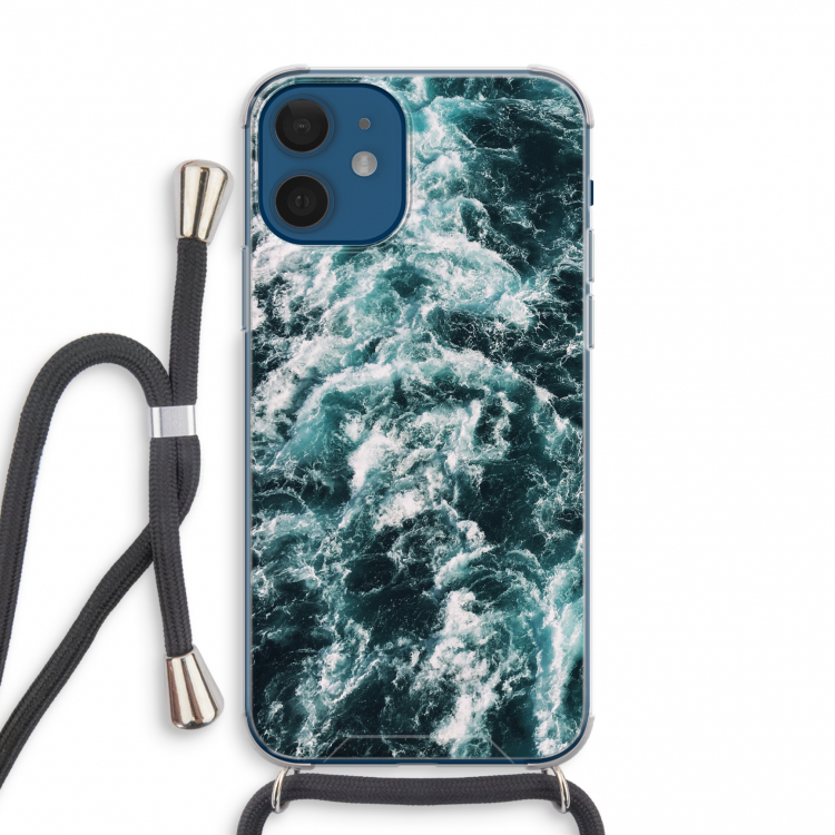 Zee golf: iPhone 12 mini Transparant Hoesje met koord