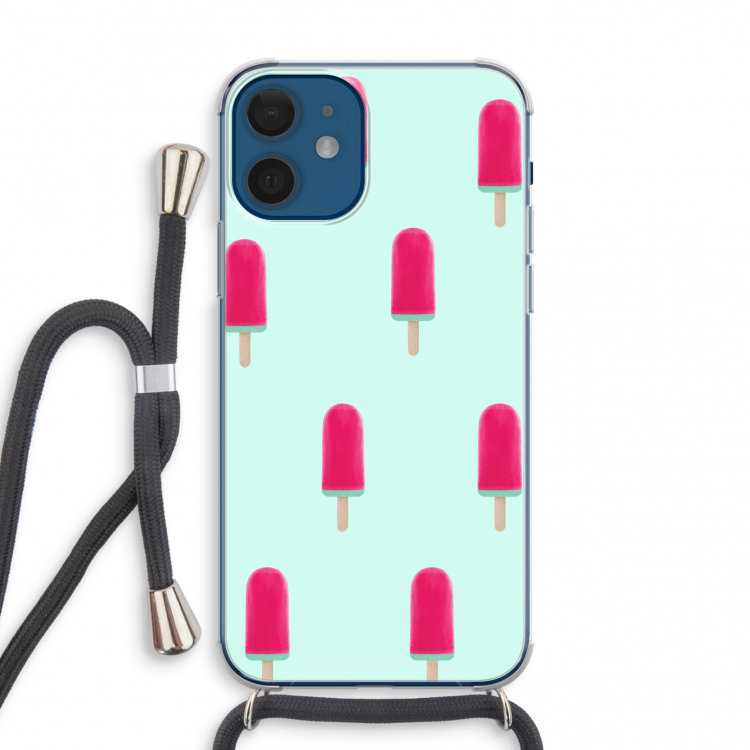 Waterijsje: iPhone 12 mini Transparant Hoesje met koord