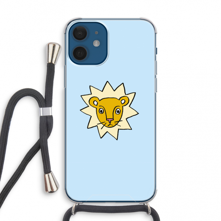 Kleine leeuw: iPhone 12 mini Transparant Hoesje met koord