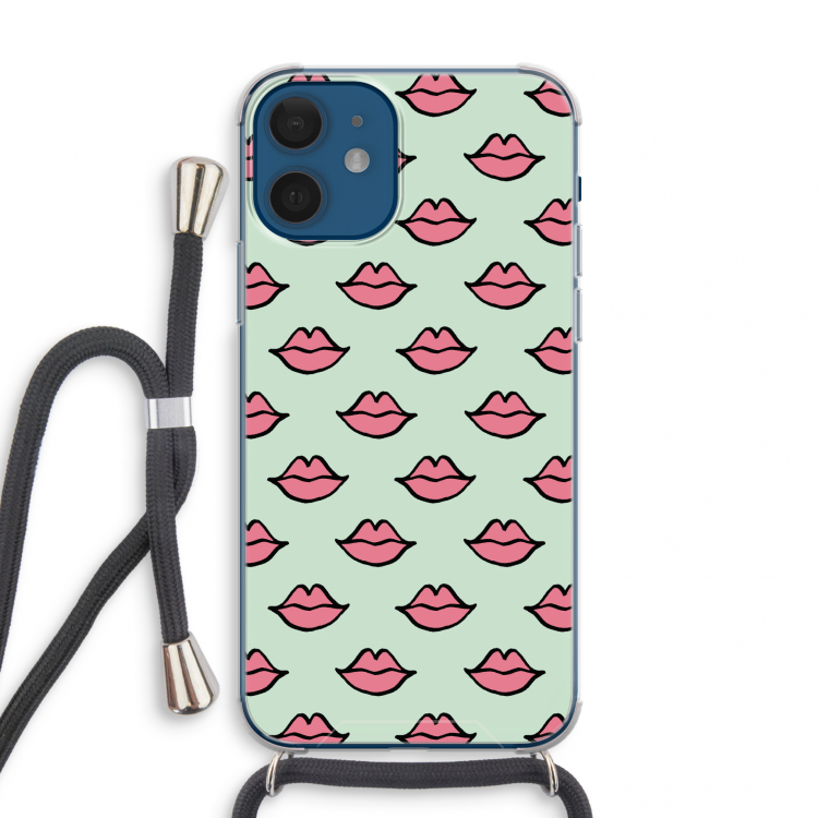 Lipjes: iPhone 12 mini Transparant Hoesje met koord