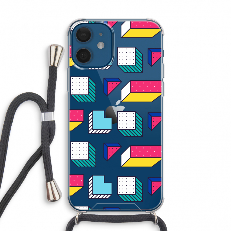 8-bit N°7: iPhone 12 mini Transparant Hoesje met koord