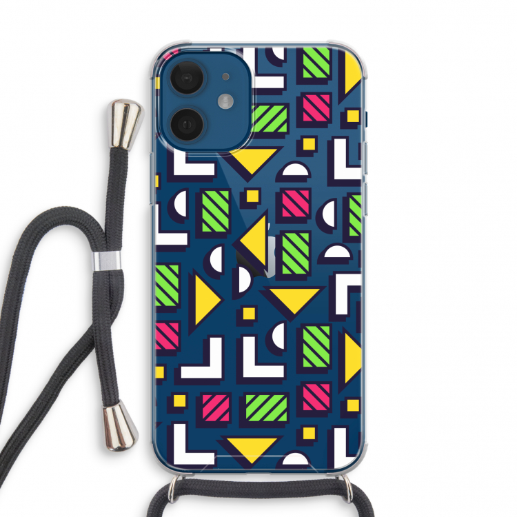 8-bit N°4: iPhone 12 mini Transparant Hoesje met koord