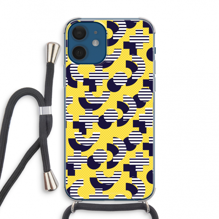 8-bit N°3: iPhone 12 mini Transparant Hoesje met koord