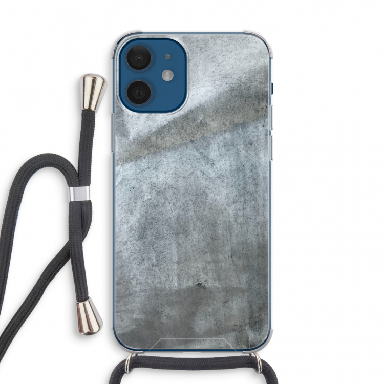 Grey Stone: iPhone 12 mini Transparant Hoesje met koord