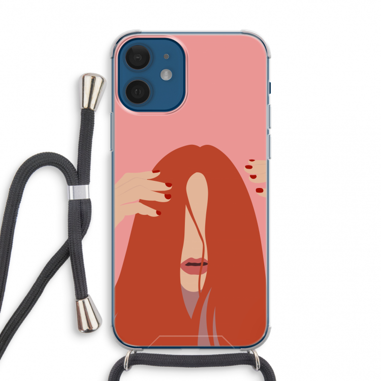 Woke up like this: iPhone 12 mini Transparant Hoesje met koord