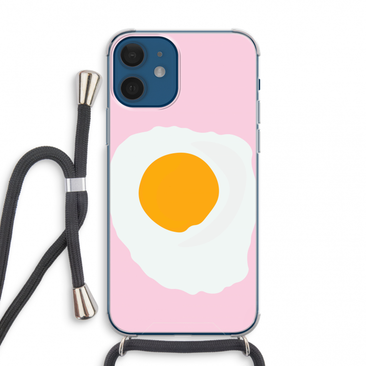Sunny side up: iPhone 12 mini Transparant Hoesje met koord
