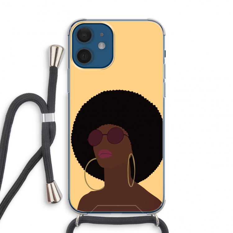 Golden hour: iPhone 12 mini Transparant Hoesje met koord