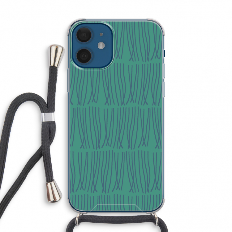 Swirls: iPhone 12 mini Transparant Hoesje met koord