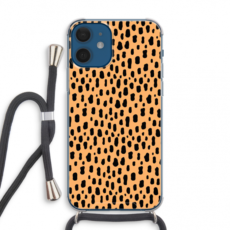 Panter: iPhone 12 mini Transparant Hoesje met koord