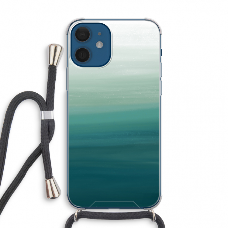 Ocean: iPhone 12 mini Transparant Hoesje met koord