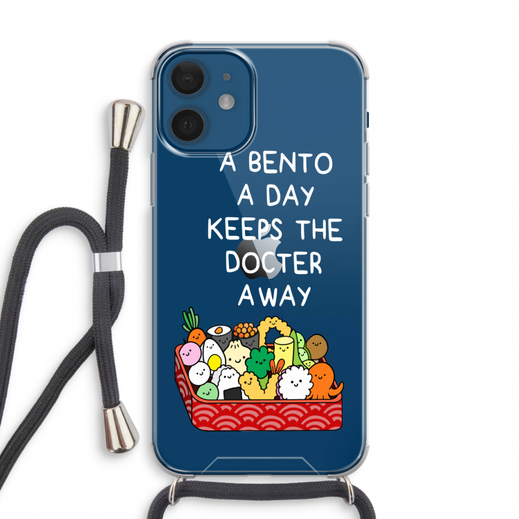 Bento a day: iPhone 12 mini Transparant Hoesje met koord