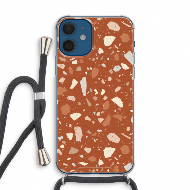 Terrazzo N°22: iPhone 12 mini Transparant Hoesje met koord