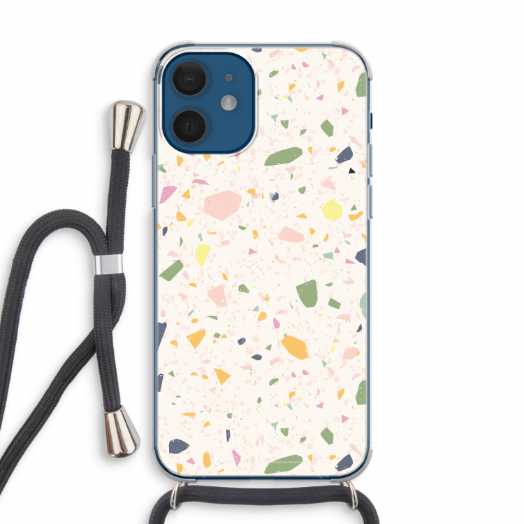 Terrazzo N°21: iPhone 12 mini Transparant Hoesje met koord