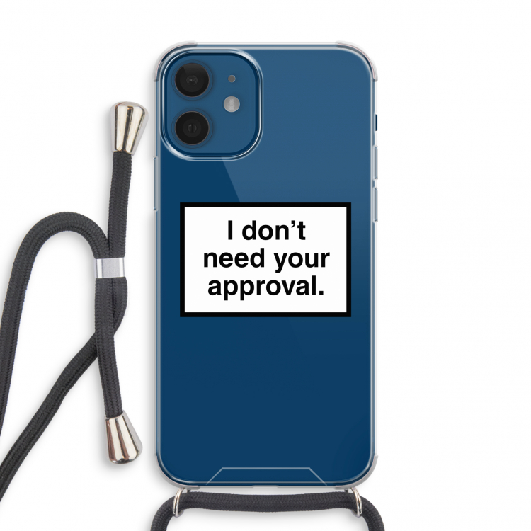 Don't need approval: iPhone 12 mini Transparant Hoesje met koord