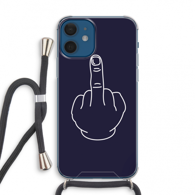 F**k U: iPhone 12 mini Transparant Hoesje met koord