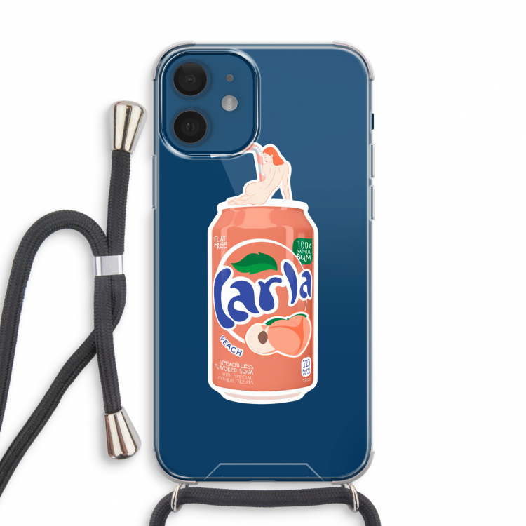S(peach)less: iPhone 12 mini Transparant Hoesje met koord