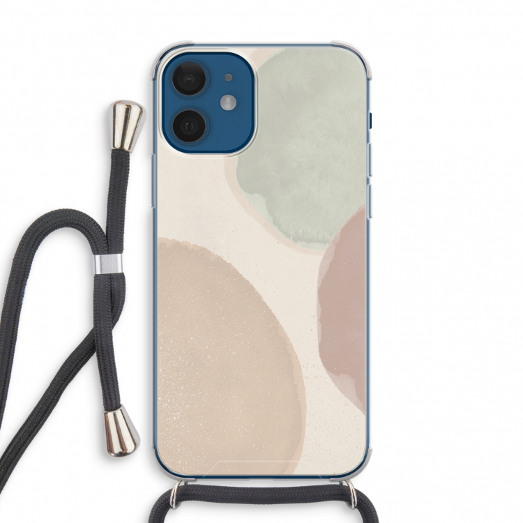 Geo #8: iPhone 12 mini Transparant Hoesje met koord